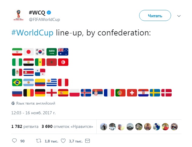 участники чемпионата мира 2018